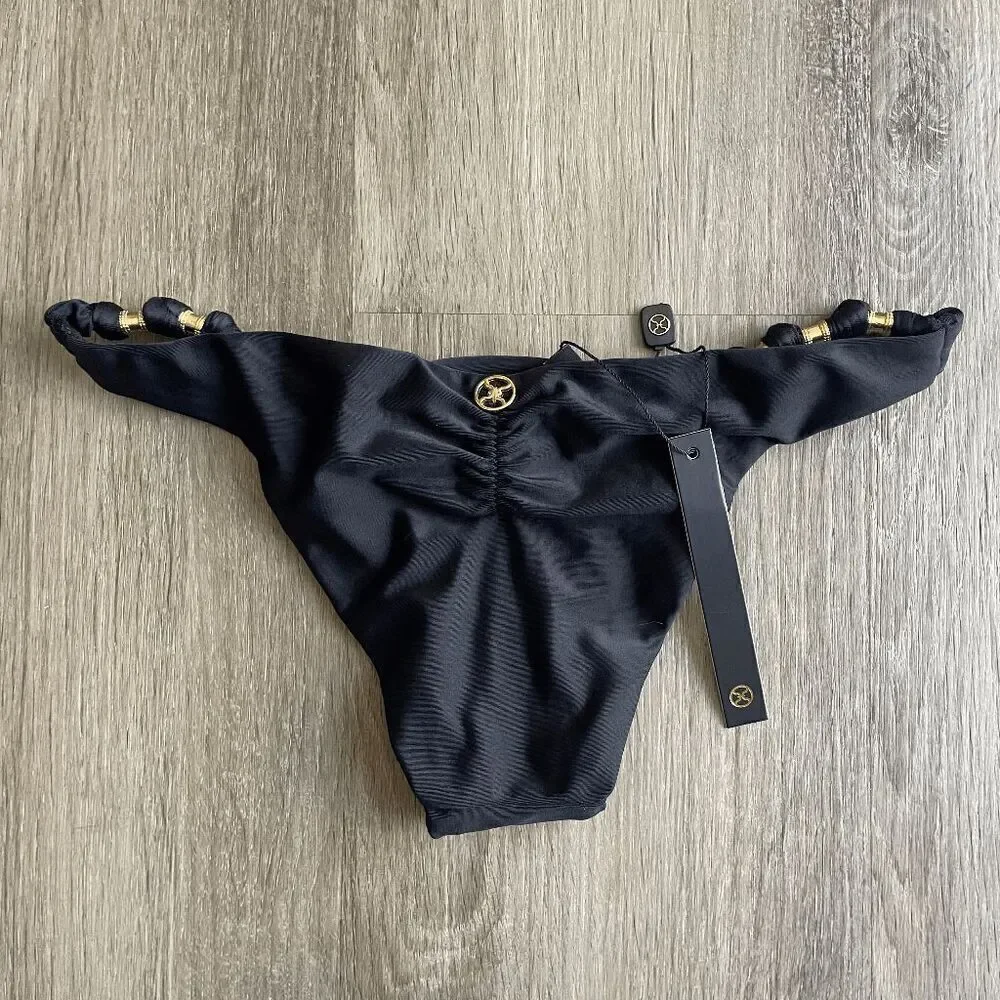 NWT Vix Solid Beads Cheeky Bikini Bottoms XS​​​​​​